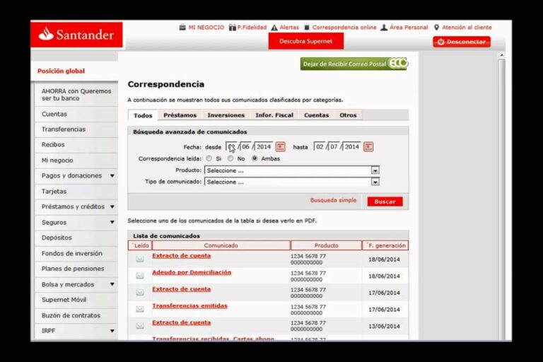 Descubre cómo reducir gastos de correo en el Banco Santander